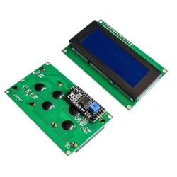 20x4 LCD Ekran - I2C Lehimli Mavi Display