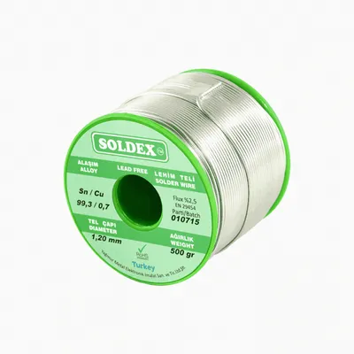 Soldex 1.2mm 200gr Kurşunsuz Lehim Teli - Sn99.3 Cu0.7 || 993122