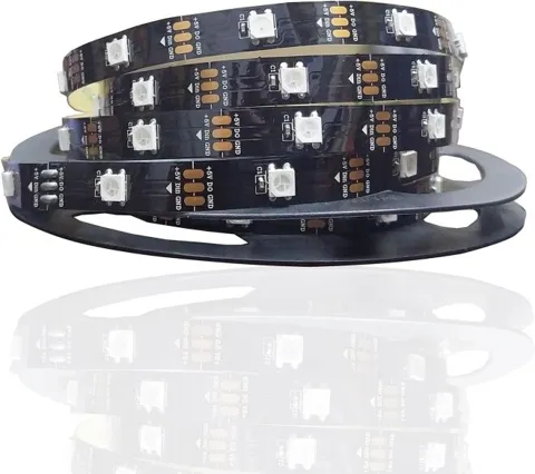 WS2812B 5 Metre Adreslenebilir RGB Şerit LED - 30 LED - IP20