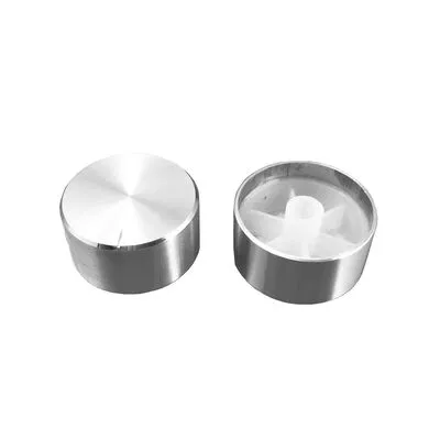 Alüminyum Potans Başlığı Tırtıl Mil 48x22mm Gümüş
