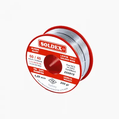 Soldex Lehim Teli 1.2mm 200gr | Sn60 - Pb40 (60/40) | 601202