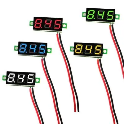 30V Mini Dijital Kırmızı Voltmetre