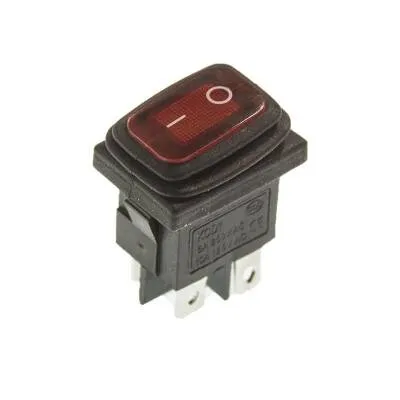 KCD1 Su Geçirmez Işıklı ON-OFF Anahtar 4 Pin