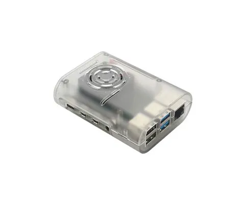 Raspberry Pi 4 için Şeffaf Muhafaza Kutusu - Fanlı (C042)
