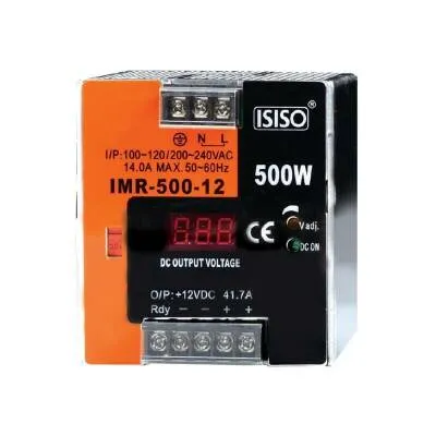 IMR-500-48 - 500W 48VDC 10.4A Mini Göstergeli Raya Montajlı Güç Kaynağı