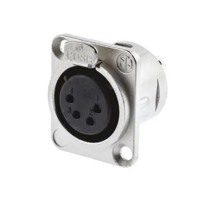XLR Konnektör Panel Tipi Dişi - 4 Pin