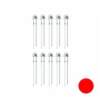 4.8mm Kırmızı Mantar Led Paketi - 10 Adet