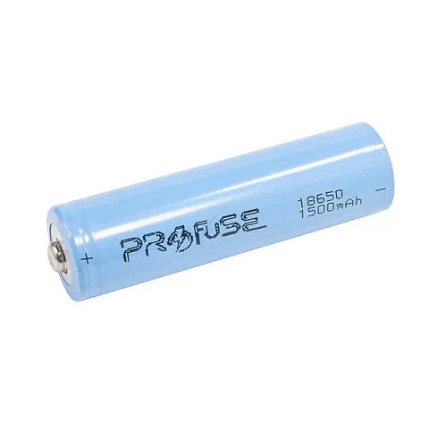 18650 3.7 V 1500 mAh Li-ion Şarjlı Pil - Kutup Başlı