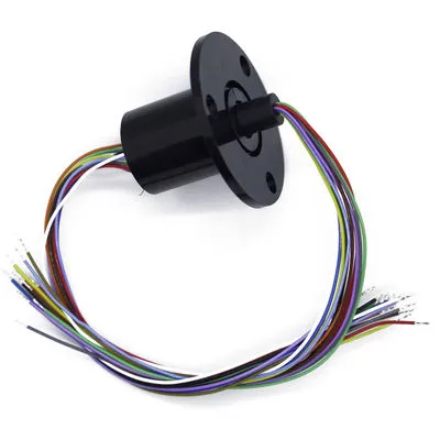 Flanşlı Slip Ring - Rotary Konnektör 22mm Çap 12’li - 240V 2A