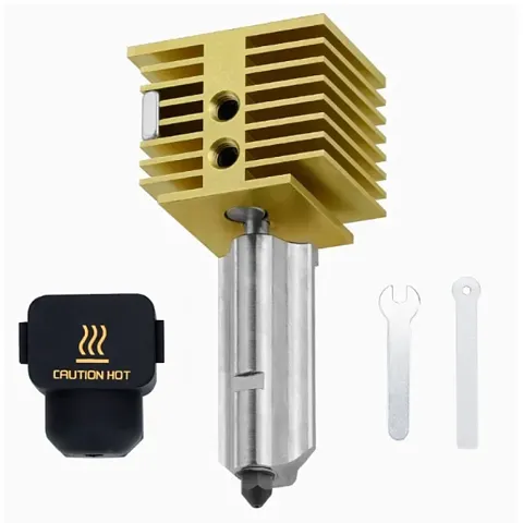 Bambu Lab A1/A1 Mini Uyumlu Çıkarılabilir Titanyum Isı Bariyerli ve Sertleştirilmiş Çelik Nozzle'lı Yükseltilmiş Hotend (0.4 mm)
