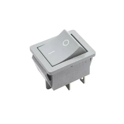 KCD4 Işıksız On/Off Anahtar 4 Pin - Gri