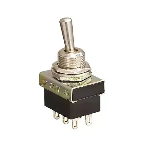 Orta Boy Toggle Anahtar 6P DPDT ON-ON