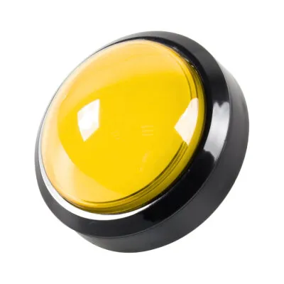 100mm 12V Işıklı Oyun Makinesi Butonu - Sarı
