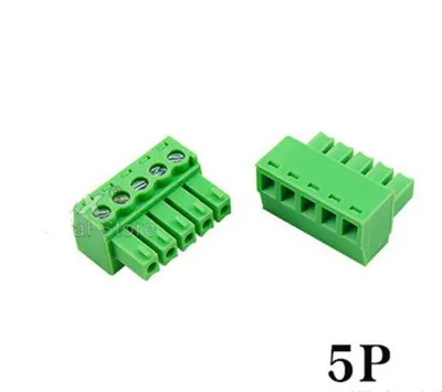 5 Pin 5.08mm Geçmeli Klemens - Dişi, Yeşil
