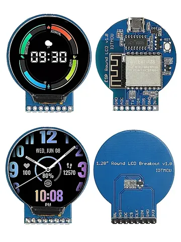 ESP8266 ESP-12S 1.28 İnç Yuvarlak TFT LCD Ekran Modülü