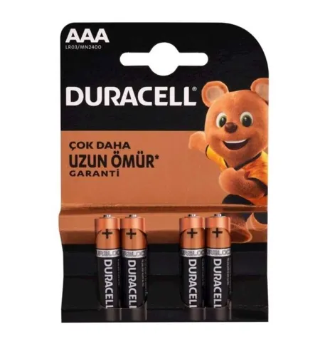 Duracell AAA İnce Kalem Pil 4'lü