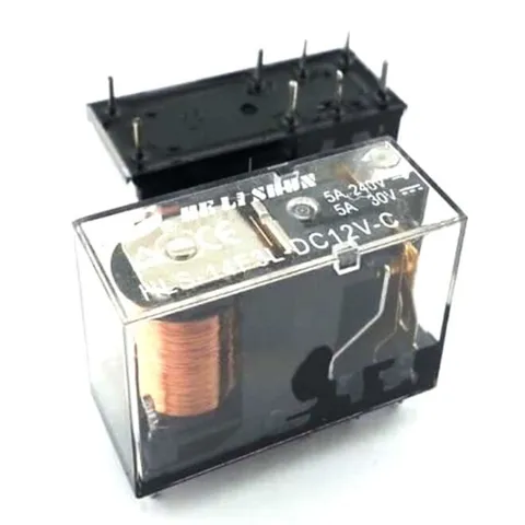 12 V 5 A Çift Kontak Röle - HLS-14F3L-DC12V-C