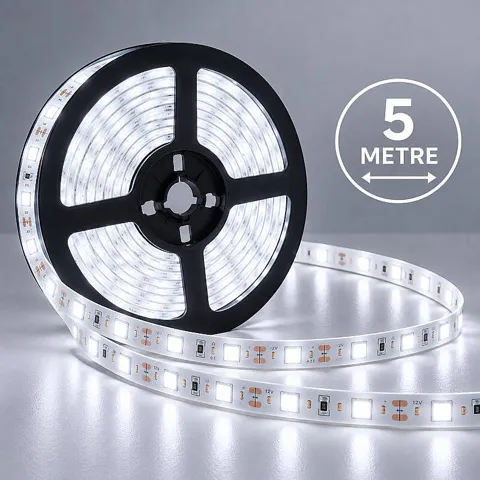 5V İç Mekan Şerit LED 5 Metre - Beyaz - 5mm - 60 LED