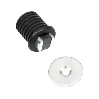 Mıknatıslı Plastik Mobilya Kapak Kilidi 14mm - Siyah
