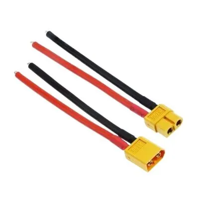 XT60 Dişi Erkek Lipo Pil Şarj Kablosu Seti - 10cm, 16AWG