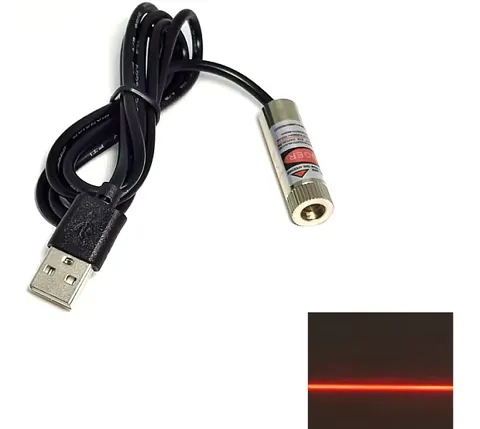 USB Kablolu 650nm Çizgi Lazer Modülü