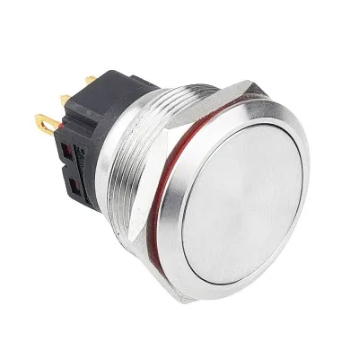 WD25B-P1Z 25mm Düz Anahtarlı Metal Buton