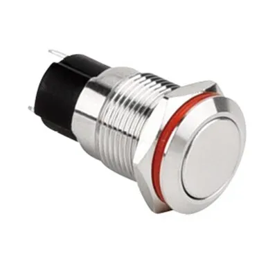 WD12A-P1 12mm Düz Yaylı Metal Buton