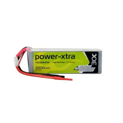 Power-Xtra PX2200HP3S - 3S1P - 11.1V 2200 mAh Li-Polymer Pil -30C
