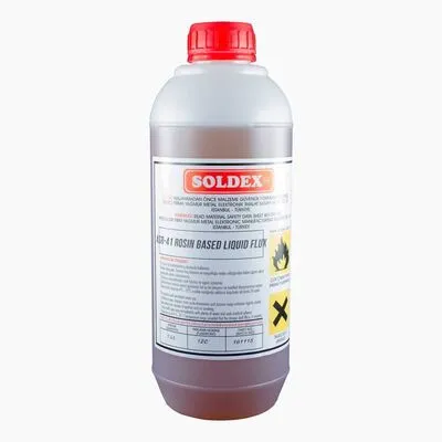 Soldex ASR-41 Reçineli (Rosin) Sıvı Flux - 5L, Kırmızı