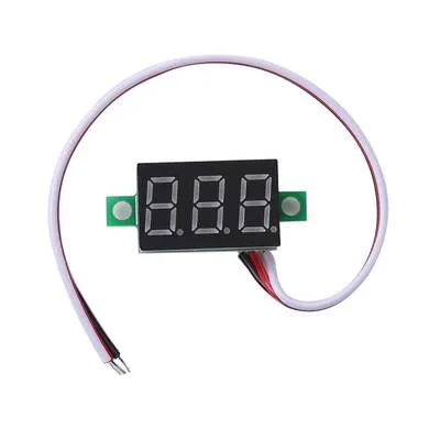 Dijital Mini Voltmetre DC 0V-30V Gerilim (Kırmızı) - 0.28"