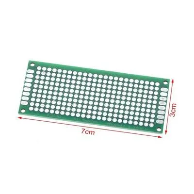 3x7 cm Çift Yüzlü Delikli Pertinaks - Prototip PCB
