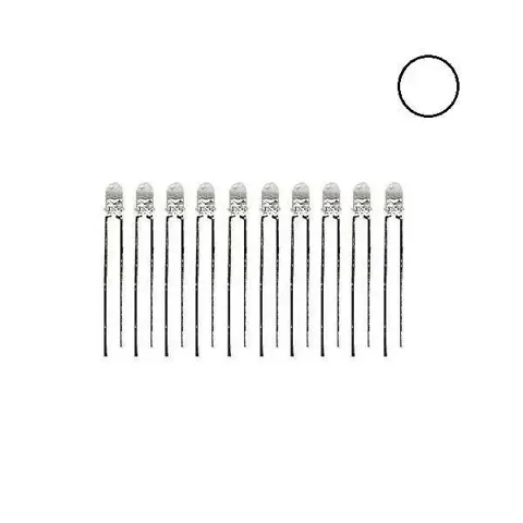3mm Şeffaf Beyaz Led - 10 Adet