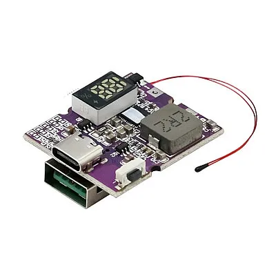 22.5W Type-C Li-ion 18650 Pil Şarj Devresi - USB Çıkışlı Powerbank Modülü