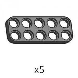 Plate (SPD-2b5(K)) | Robotis DREAM Uyumlu Plaka - SİYAH | 5 Adet