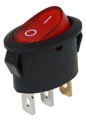 Oval Işıksız Anahtar ON-OFF-ON
