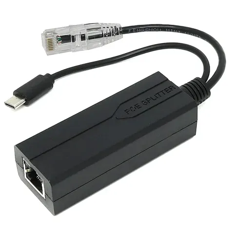 USB-C Gigabit PoE Splitter - Raspberry Pi 4 Uyumlu