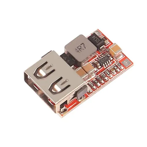USB Telefon Şarj Cihazı DC-DC Düşürücü Modül 6,24,12, 24V to 5V 3A - %97.5 verimli