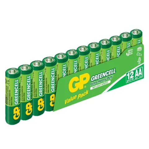 GP GreenCell 1.5V AA Kalem Pil 12'li