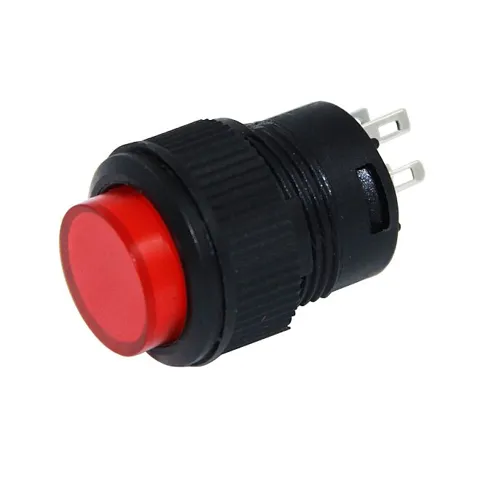 16mm Plastic LED Anlık Basmalı Buton Kırmızı