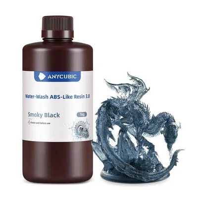 Anycubic Water-Wash ABS-Like Reçine 3.0 - Smoky Siyah - 1 Kg - SSXAB3SB
