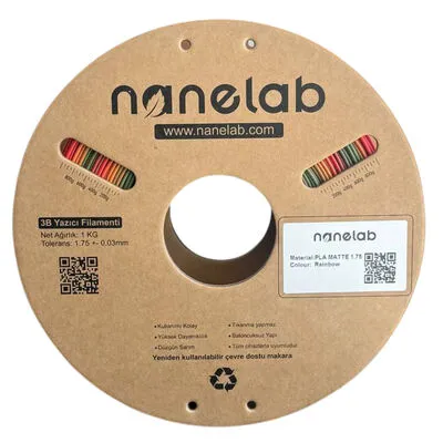 Nanelab Matte Rainbow PLA Filament - 1.75mm - 1Kg