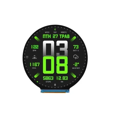 ESP32-S3 2.8" 480×480 Yuvarlak Ekranlı Geliştirme Kartı