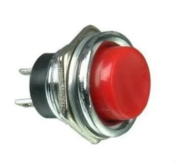 PBS-26B Metal Push Buton (IC-180) - 16mm, Kırmızı
