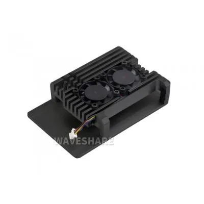 Raspberry Pi 5 Çift Fanlı Alüminyum Kasa Soğutucu - 26086