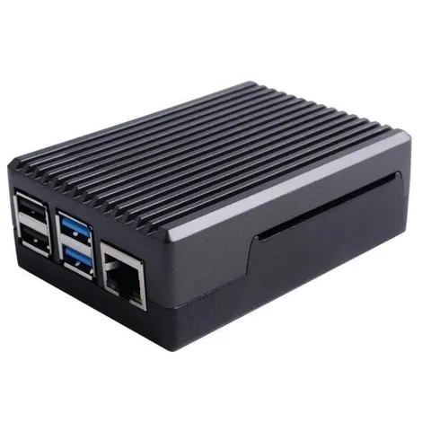 Raspberry Pi 4 Alüminyum Muhafaza Kutusu (Soğutmalı) - Siyah