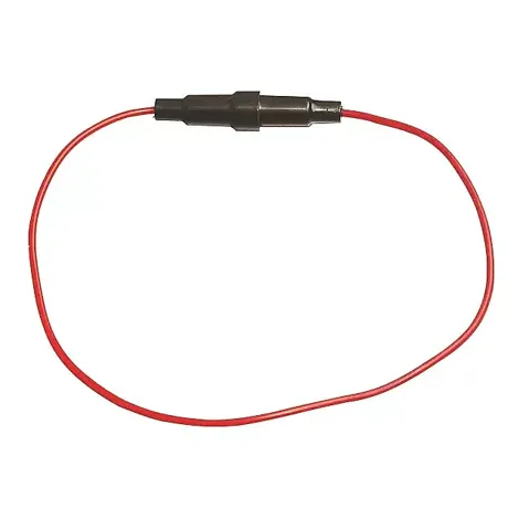 Kablolu Cam Sigorta Yuvası 6x30mm Siyah