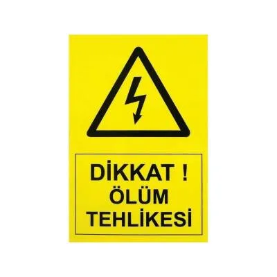 IS-Tİ2 Tehlike Etiketi 14x10cm (Yüksek Voltaj)