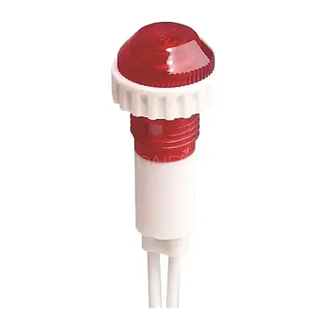 10mm Kablolu Pano Sinyal Lambası Plastik Kırmızı