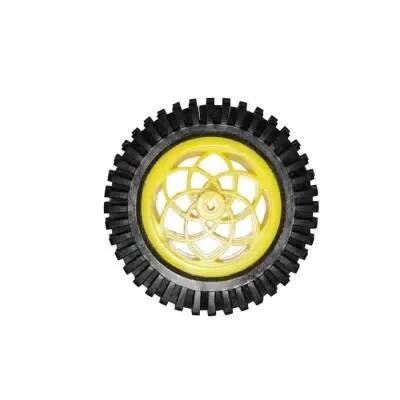 79mm Plastik Arazi Tekerleği - Sarı Plastik Motor Uyumlu