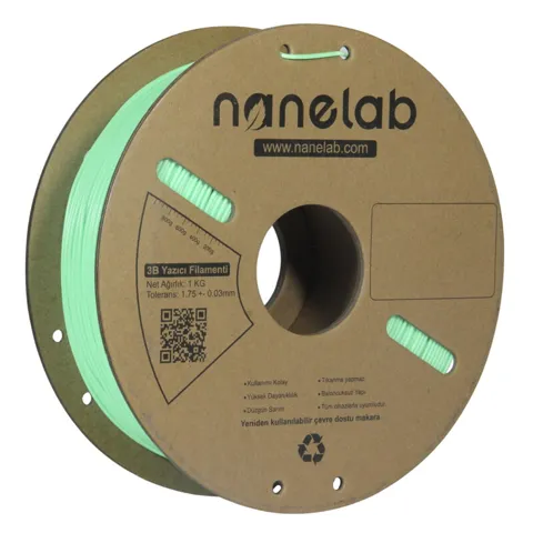 Nanelab Matte Yeşil PLA Filament - 1.75mm - 1Kg